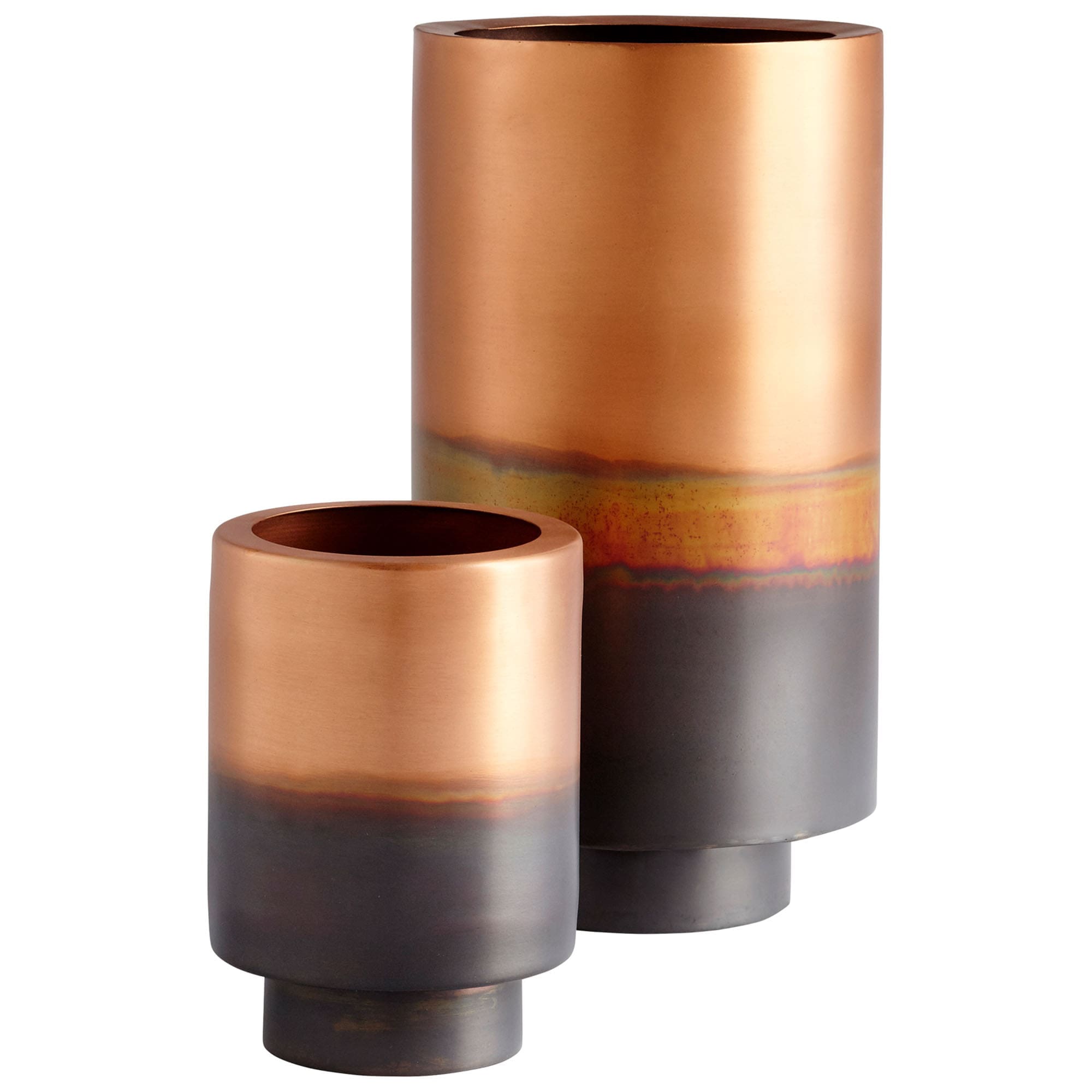 ombre-lifestyle-vase-gold-copper-charcoal-thick-walled-aluminum-round-straight-cylinder-modern-moss-manor-CN08878-08879.jpg